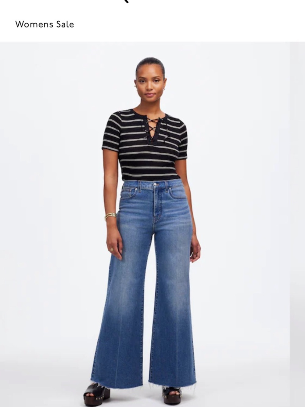 Madewell Flared Wide Leg Jeans